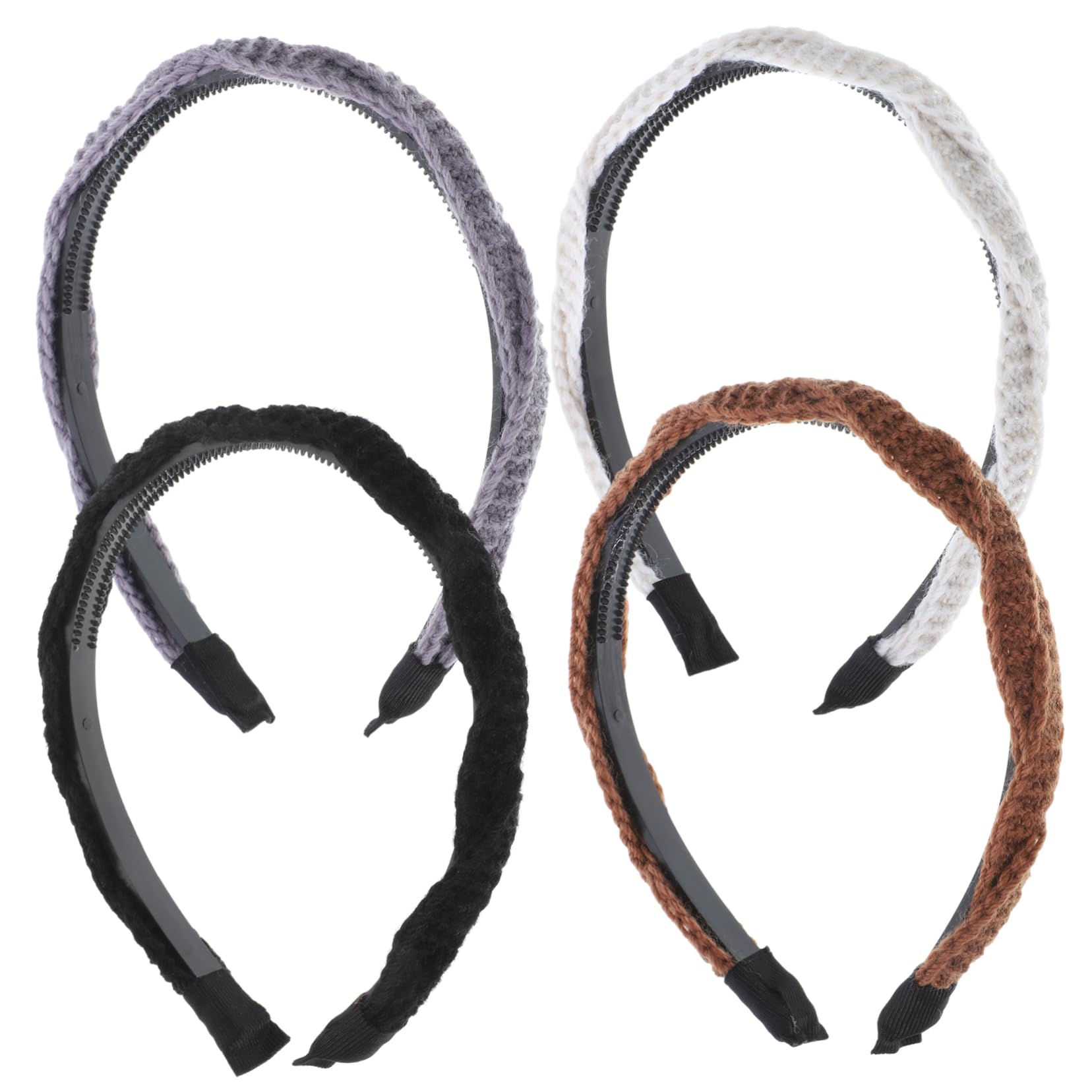 FRCOLOR 12pezzi Fascia Intrecciata Per Donne Di Cerchietti Eleganti Neutri Accessori Moda Per Acconciature Leggera e Antiscivolo Perfetta Per Ogni Occasione