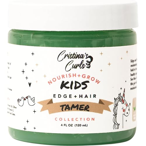 Cristina's Curls Edge Control Gel, Non-Flaking Hold for Curly Hair, Baby Hairs and Flyaways, Kid-Safe Formula
