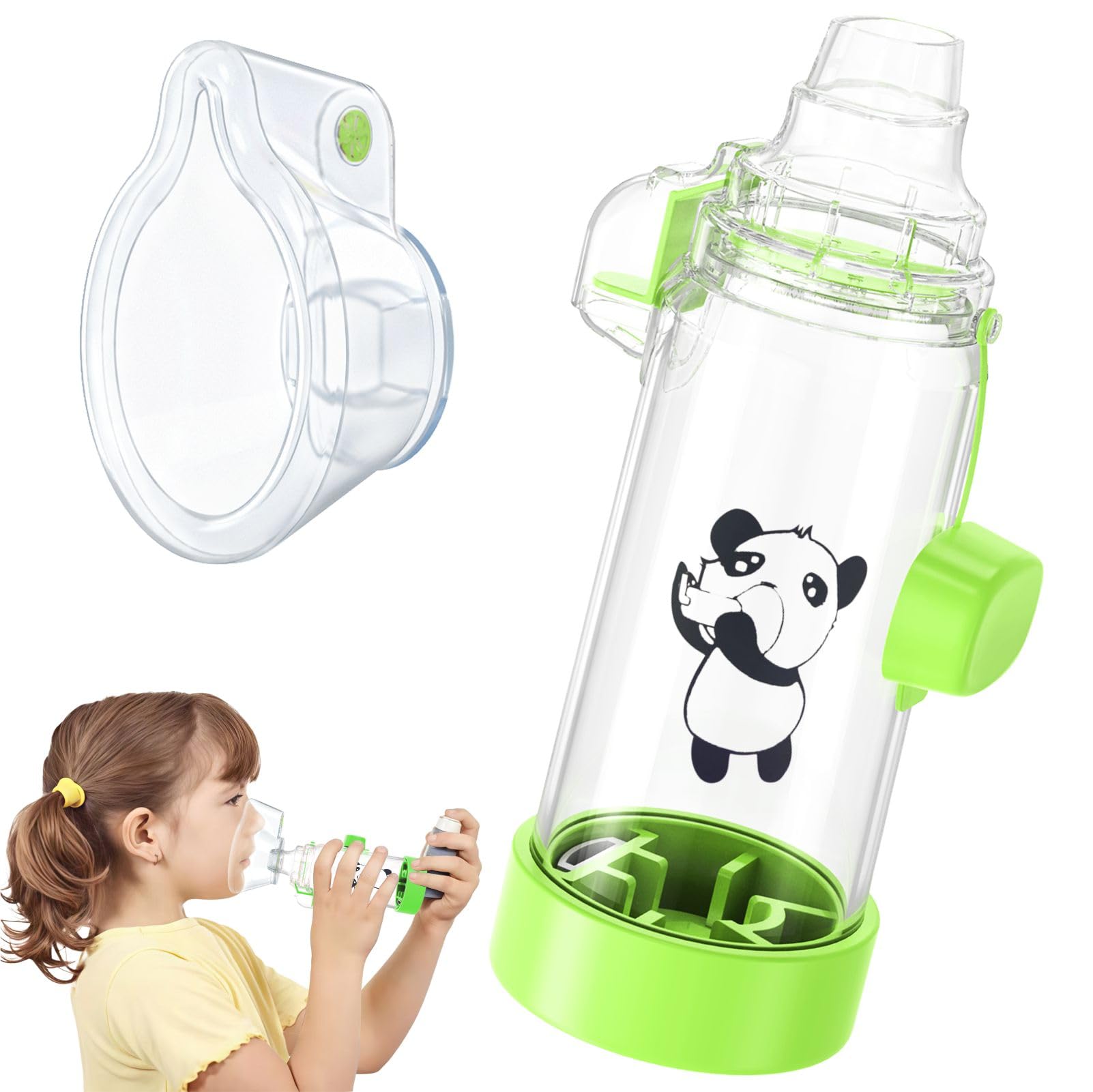 Inhaler Spacer for Adult and Kids NESSI OTC SPACER (Panda/Green/kids)
