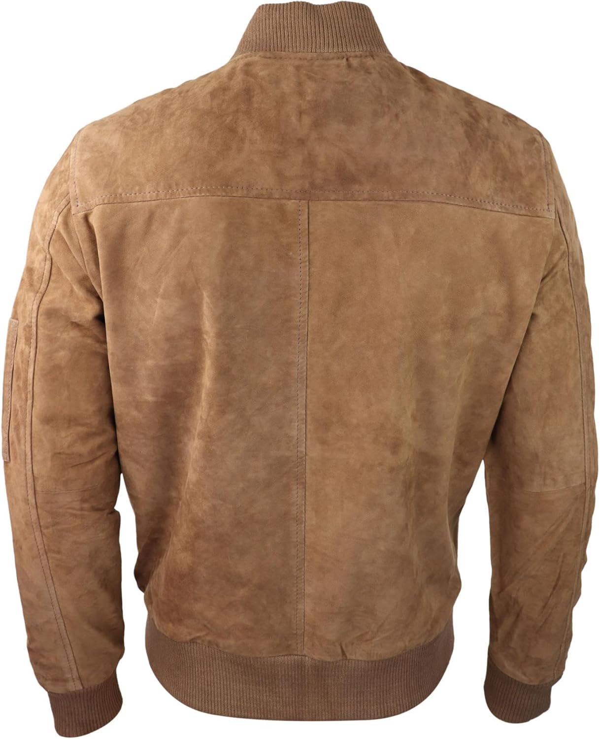 TruClothing Mens Genuine Suede Bomber Jacket Leather Casual Varsity VIntage Smart Casual - Image 6