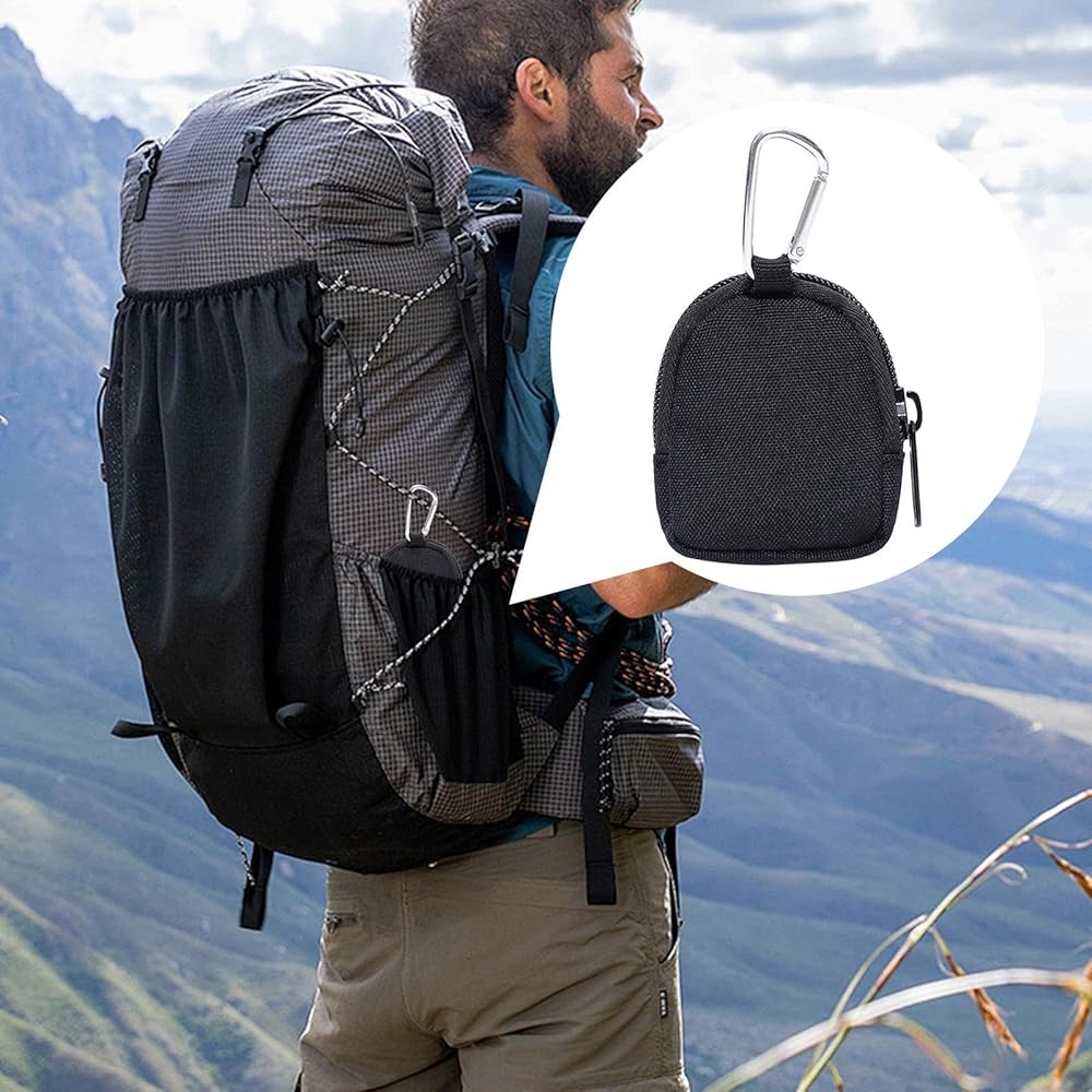 Amazon | コインホルダーポーチ、男性用の小さなウエストバッグ | 小さいバッグ・小銭入れ・キーホルダー,ヘッドフォンオーガナイザー  オックスフォード布、コインポーチ収納バッグ、防水、小銭入れベルトバッグ メンズ レディース | 小銭入れ