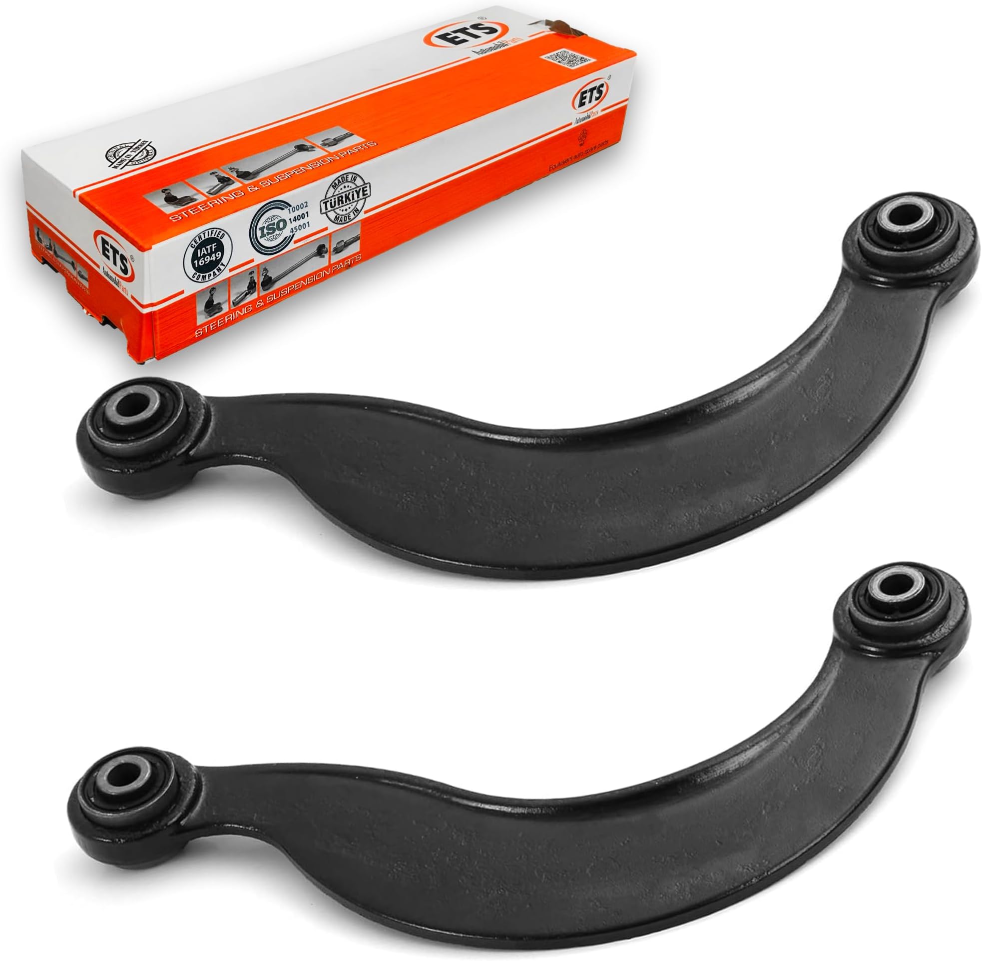ETS 2Pc Rear Upper Control Arm RK100002 K100002 Fits 00-18 Ford Focus, 13-19 Escape, 13-18 C-Max, 09-13 Mazda 3 Sport, 06-15 5, 04-13 3, 07-13 Volvo C30, 06-13 C70