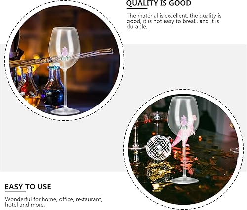 Miniatura 4 de Copa de vino tinto, copa de vino rosa, copas de cristal transparente, copa de flauta, copa de flor de rosa, vaso de flores para boda, fiesta,