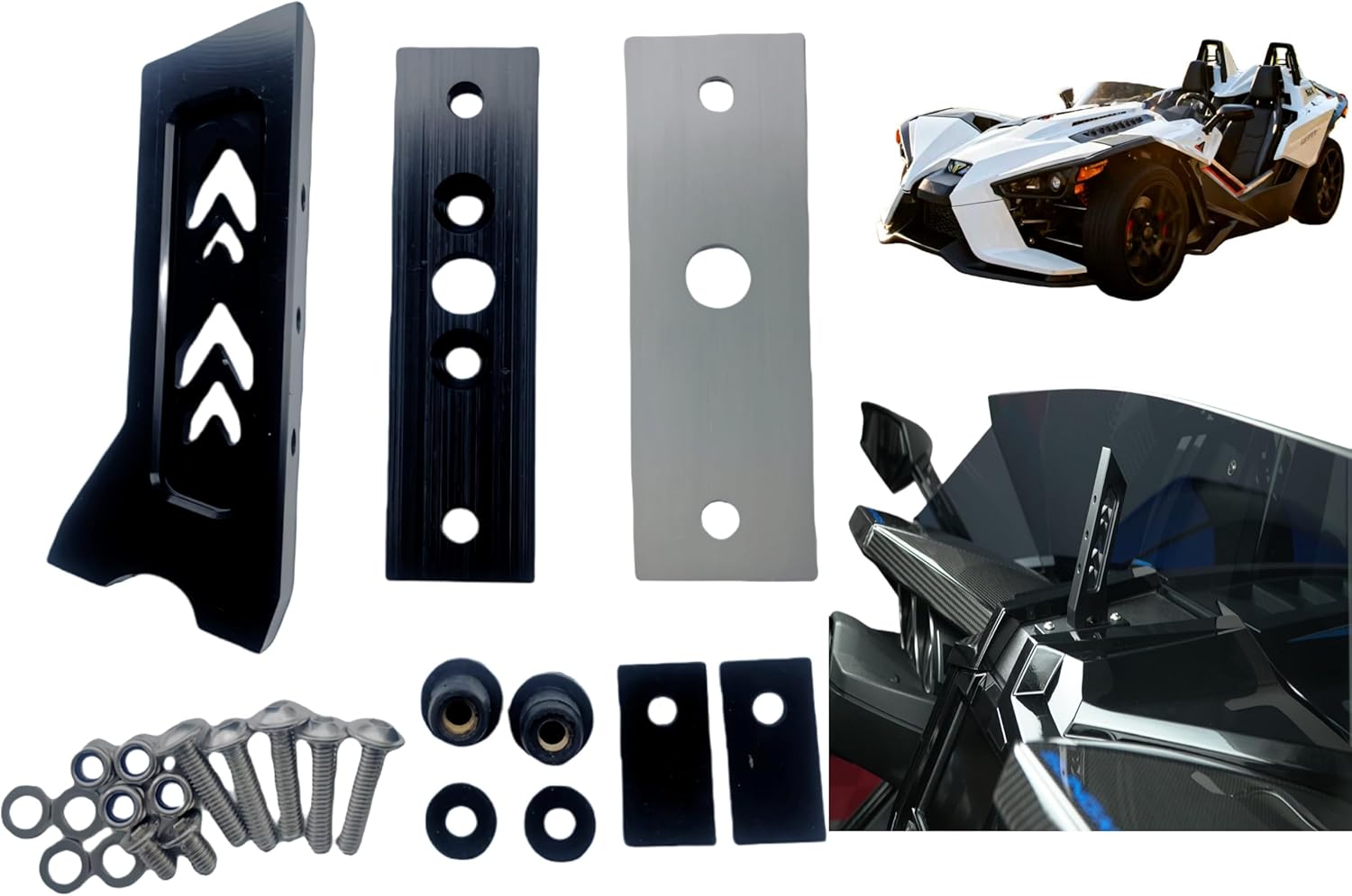 GPS Center Dashboard Accessory Post with Wiring Port - Compatible with Polaris Slingshot S/R/SL/SLR/GT (2015-2025)