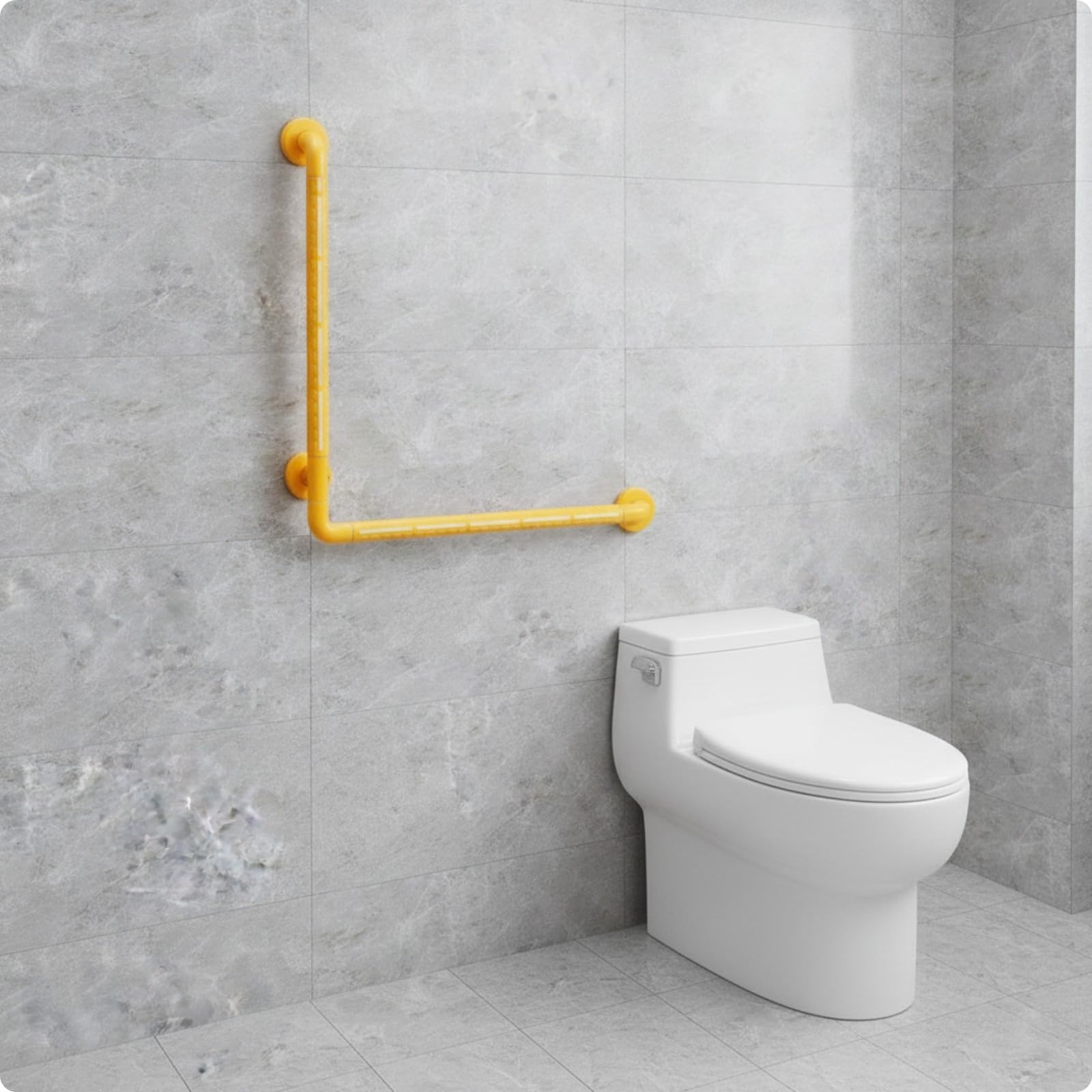 Barra Apoyo para WC Ergonómico, Luminoso, 68x48cm