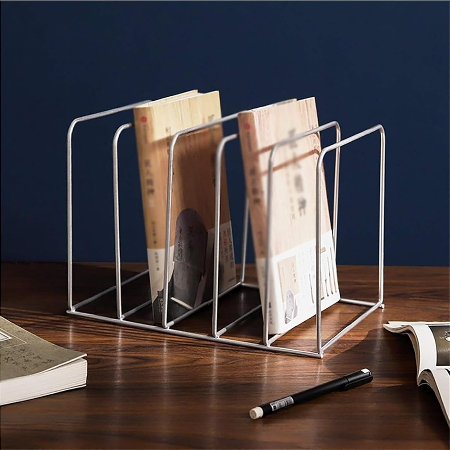 LP Vinyl Record Display Stand Classroom Office Desktop Book Storage Rack Iron Metal Shelf CD DVD Newspaper And Magazine Finishing Rack