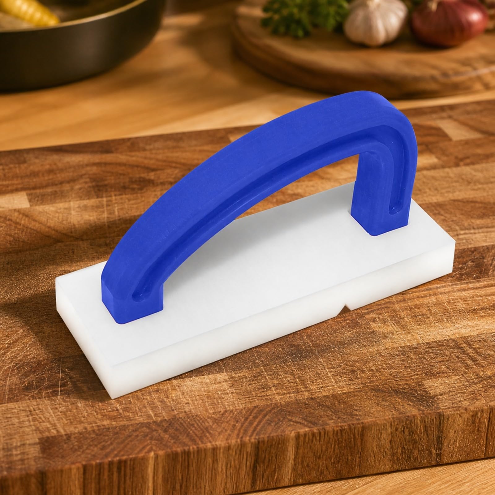 Sharplace Rascador Plástico con Hoja Metálica Filo Acero Inoxidable Práctico Rascador con Mango Arqueado Integrado Compacto Limpiador Multiusos,