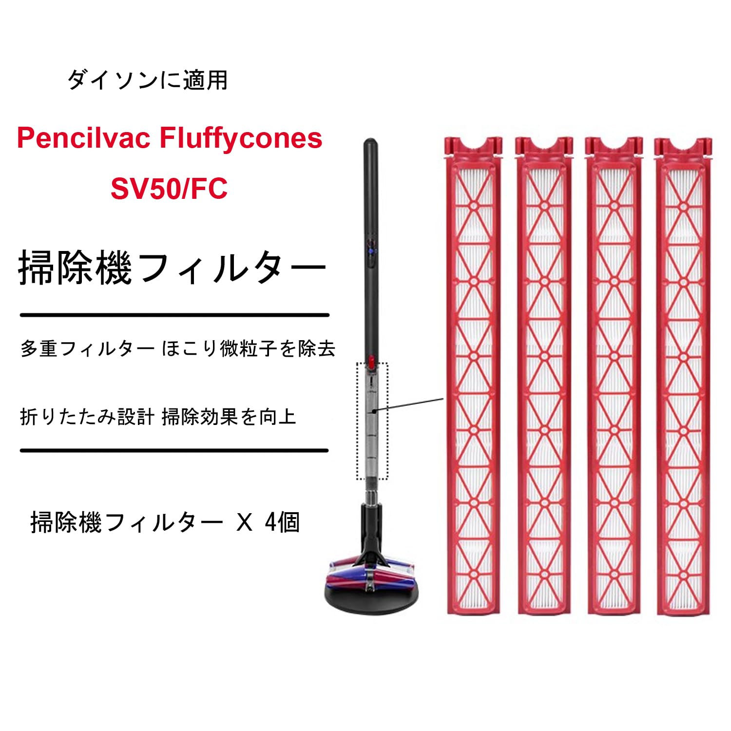 Amazon.co.jp: NQKPZXB ダイソン 互換HEPAフィルター 4枚入り 適応させ