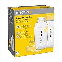 Vista 3 de Botellas de colección y almacenamiento de leche materna por Medela, 8 oz, Transparente