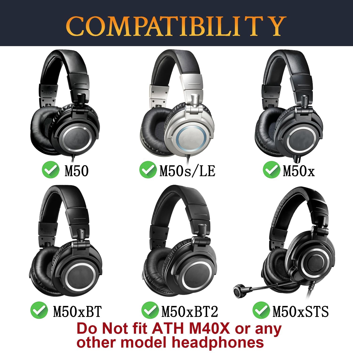 Amazon | SOULWIT 交換キット for ATH M50X ヘッドセット 用 修理部品
