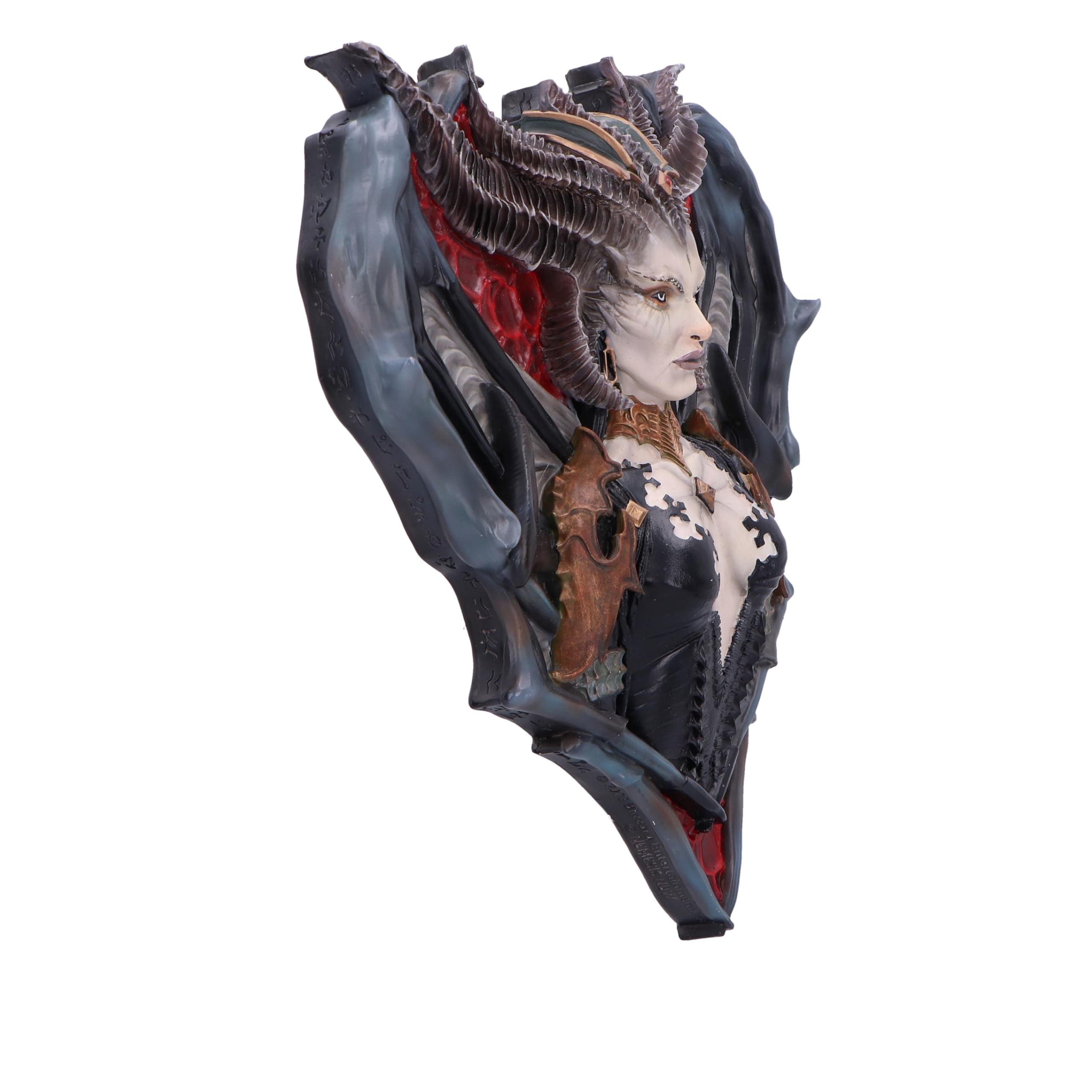 Nemesis Now Diablo® IV Lilith - Scultura da appendere alla parete, 30 cm, in resina, colore: Verde, fusa nella migliore resina, sapientemente dipinta a mano