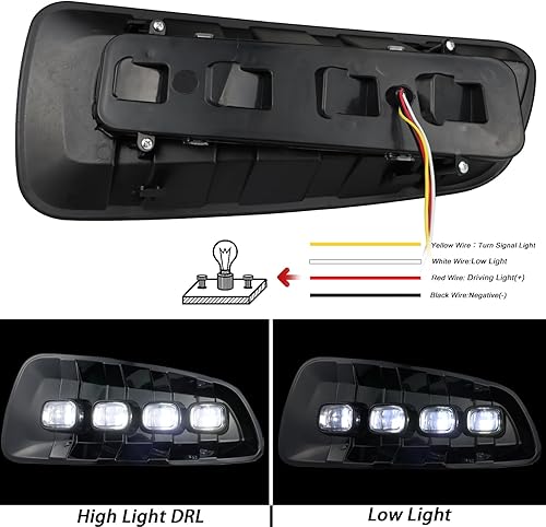 Miniatura 2 de BINQIGOO Luces antiniebla para parachoques delantero, luz de circulación diurna, lámpara LED compatible con Ford F150 2010-2014 SVT Raptor SuperCrew