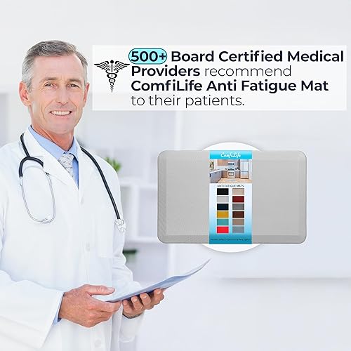 Miniatura 22 de ComfiLife - Alfombrilla antifatiga de 3/4 pulgadas de grosor para cocina o escritorio de pie, hogar u oficina, duradera, resistente a las manchas y