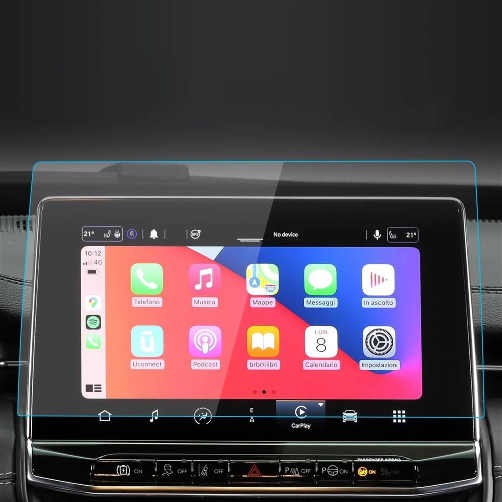 Ochraniacz ekranu ze szkła hartowanego Carplay do kompasu 2017-2023 (10,1