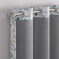 Vista 8 de Eclipse Dutchess Botanical - Cortinas 100% opacas con ojales, cortinas de ventana con aislamiento térmico para sala de estar, dormitorio o sala