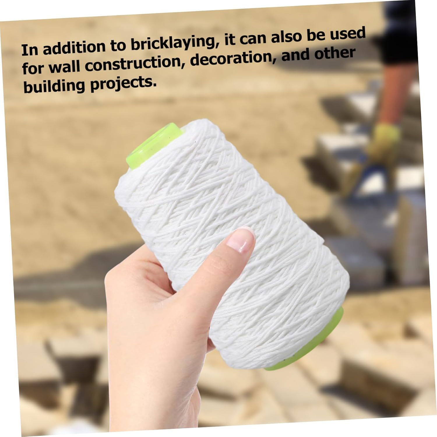Long Cotton Masonry Line Ink Absorb Mason Twine Bricklaying Work Tool Masonry Line Construction Site Layout