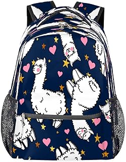 Mochilas para adolescentes meninas meninos linda alpaca estrela mochila de viagem para mulheres homens bolsas de livros mochilas universitárias para escola, trabalho laptop mochilas resistentes à água mochila para caminhadas, Multicor, Medium