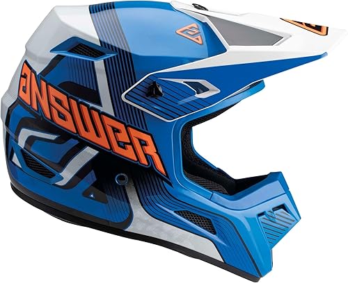 Miniatura 4 de Answer Racing 447774 A23 AR1 Vendetta Casco: azul/blanco/naranja híper, juvenil L