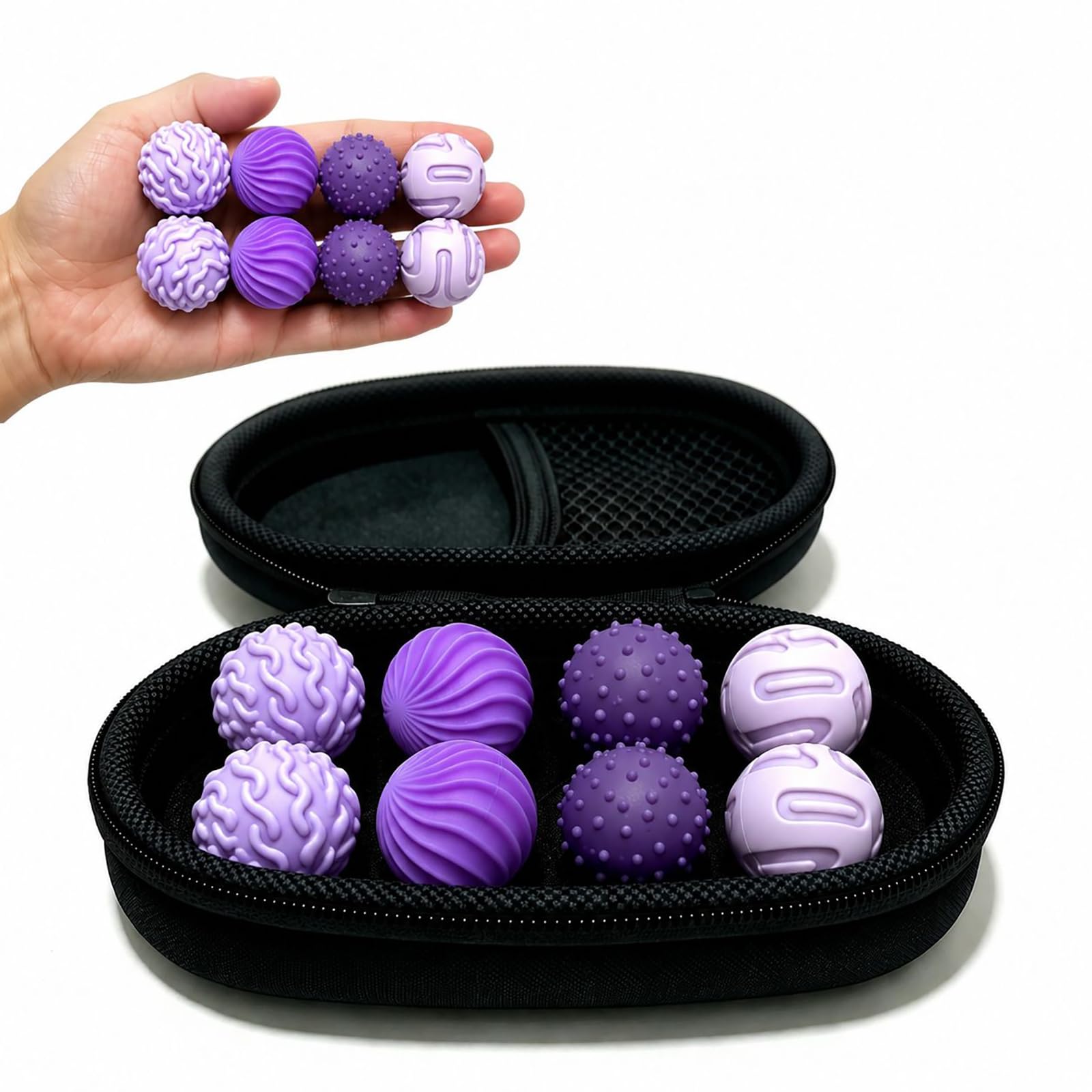 8PCS Magnetic Fidget Balls Toys , Weighted Texture Tactile Sensory Fidget Balls, Stress Anxiety Relief Toys for Fingers Hands, Pain Stimming Tools for Adults & Teens with Autism