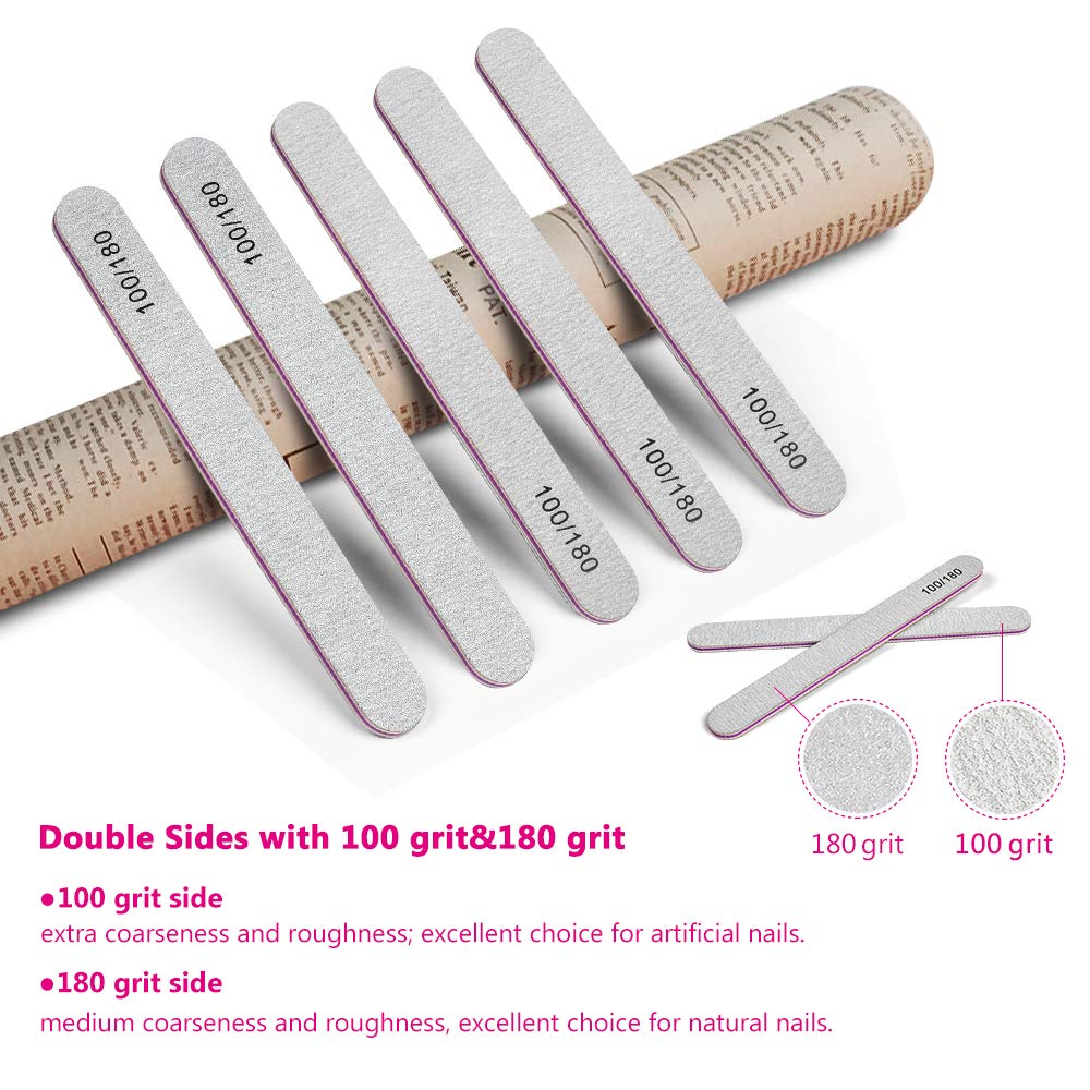 7 Way Nail Buffers, IKOCO 10Pcs Nail Files and Buffer Blocks for Home and Salon Use