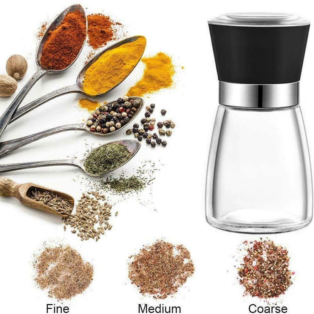 huihuijia Salt and pepper grinder Pepper grinder Salt pepper Salt and pepper Salt grinder mill Salt grinder Cruet sets salt and pepper Salt and pepper shaker 13.5X6.5,blue - Image 7