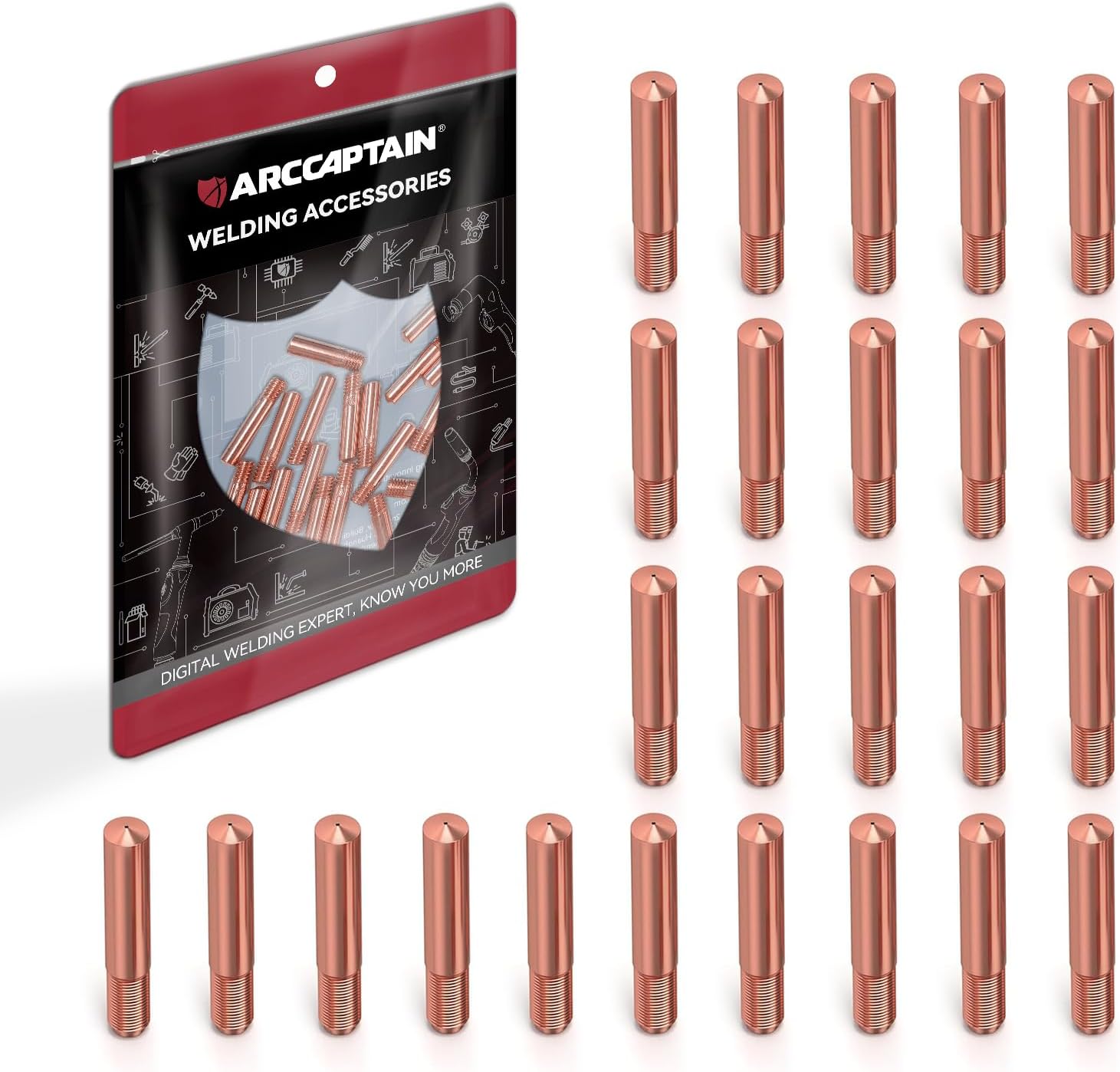 035 Contact Tips For Miller MDX Acculock & Multimatic T-M035 Welders - 10  Pack MDX Acculock Tips