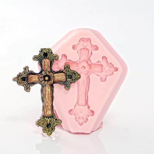Miniatura 5 de Rustic Cross Silicone Mold Food Safe Fondant, Candy, Chocolate, Craft, Resin, Clay Flexible Mold