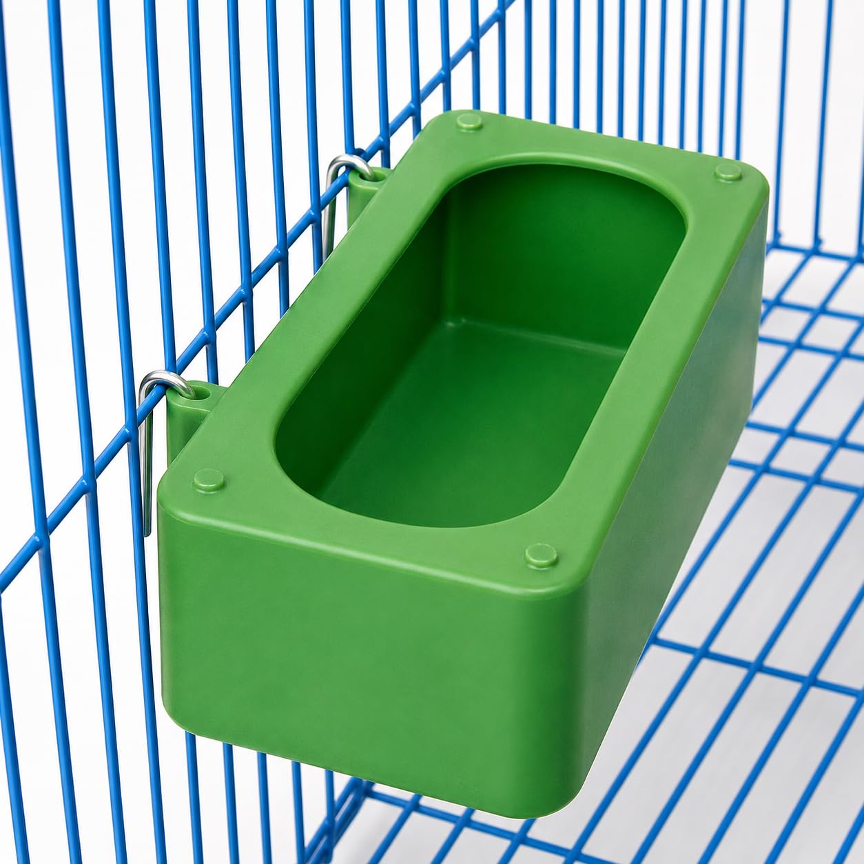 Uteruik Bird Food Feeding Dish Water Feeder Bowl with Holder Hook for Parrot Cockatoo Cockatiels Conure Canary Cage Feeder
