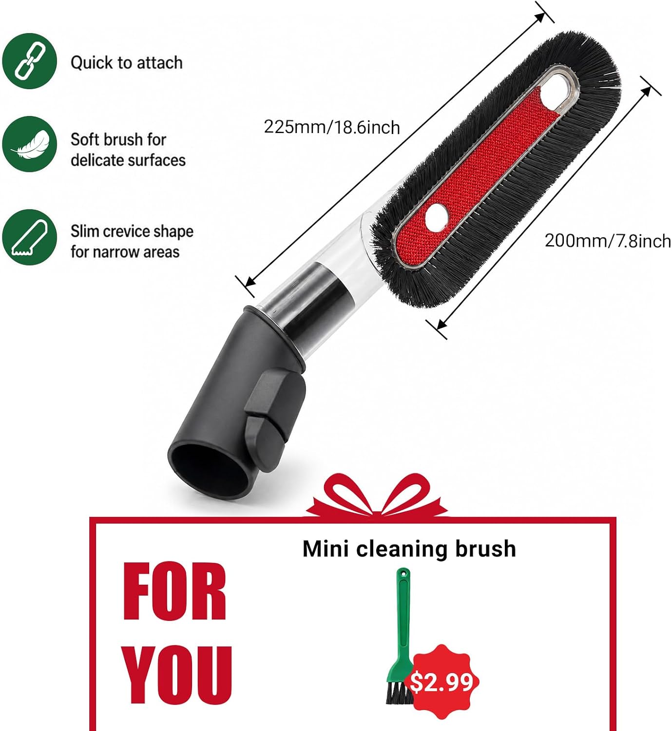 EZ SPARES Soft Swivel PP Dusting Brush Compatible with Miele for Details image 2