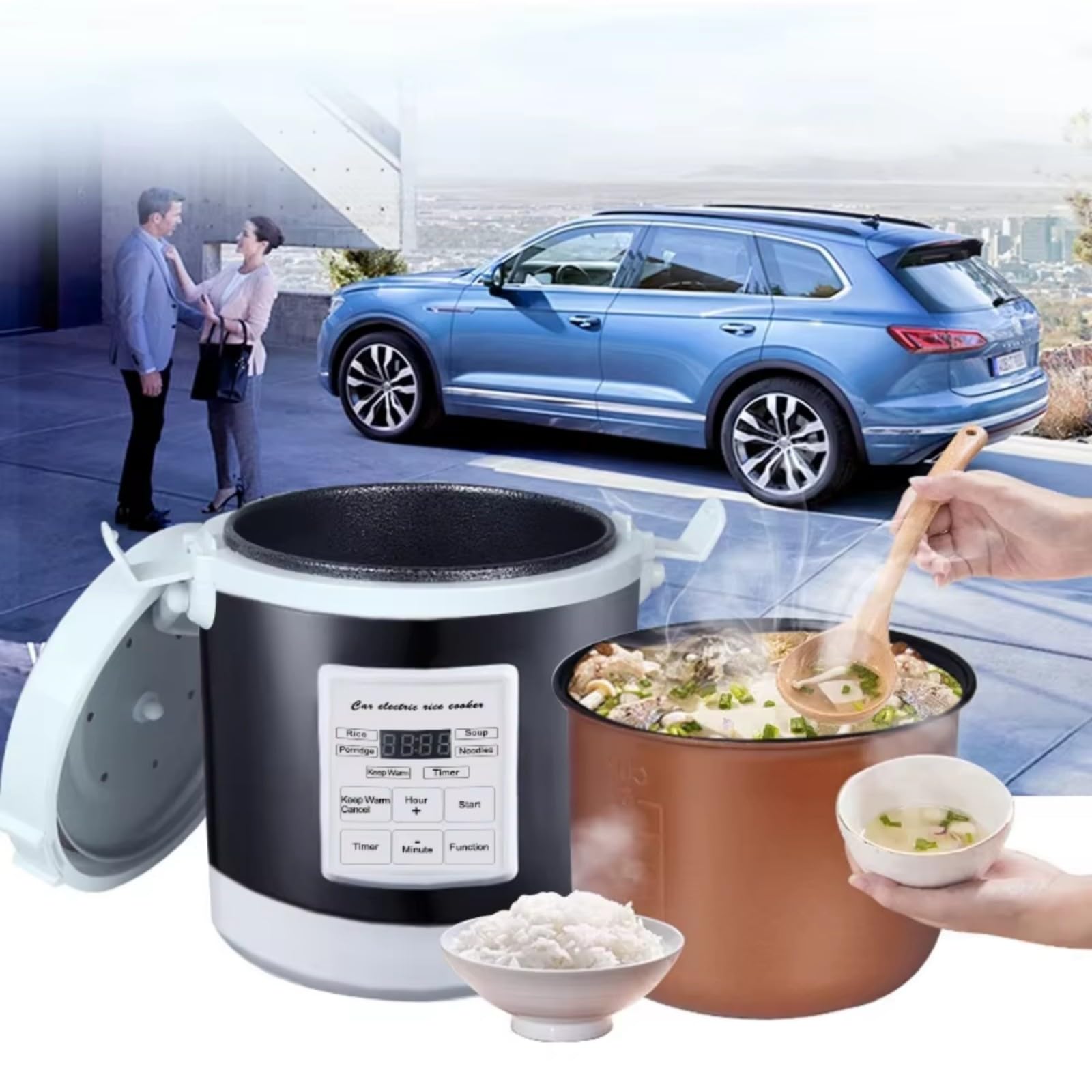 Elettrodomestici da 12 V/24 V Portatile Per Riscaldamento Rapido Apparecchi di Cottura Veicoli E Uso Domestico Riso Da Campeggio Adatto