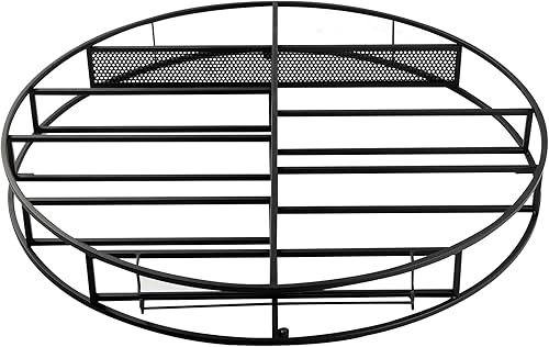 Miniatura 7 de Soporte redondo de hierro de 7 niveles para botellas de vino, estante de almacenamiento y exhibición de vino, estante de licor de bar con 4 soportes