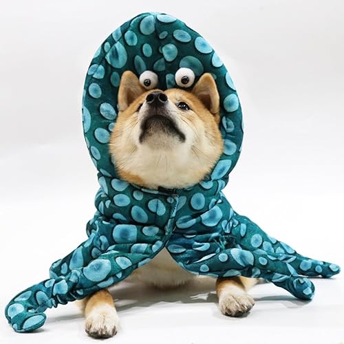 Miniatura 5 de apott Divertido disfraz de perro estilo pulpo, sombrero de cachorro de Halloween, ropa para mascotas, ropa para perros pequeños, medianos y grandes