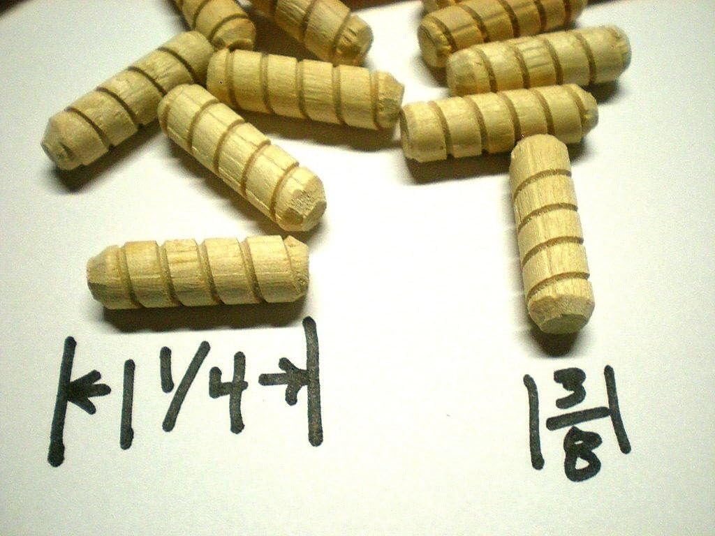 Spiral Groove Glue Dowel 3/8`` x 11/4`` Package of 500