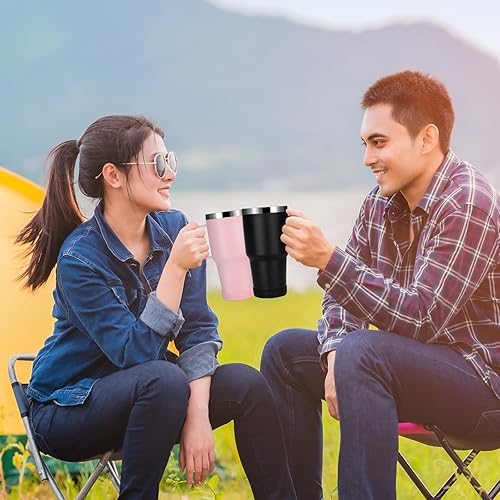 Miniatura 6 de Sursip Taza aislada de 30 onzas con tapa y popote, vaso de acero inoxidable de doble pared al vacío, mantiene el frío hasta 24 horas, (proceso de