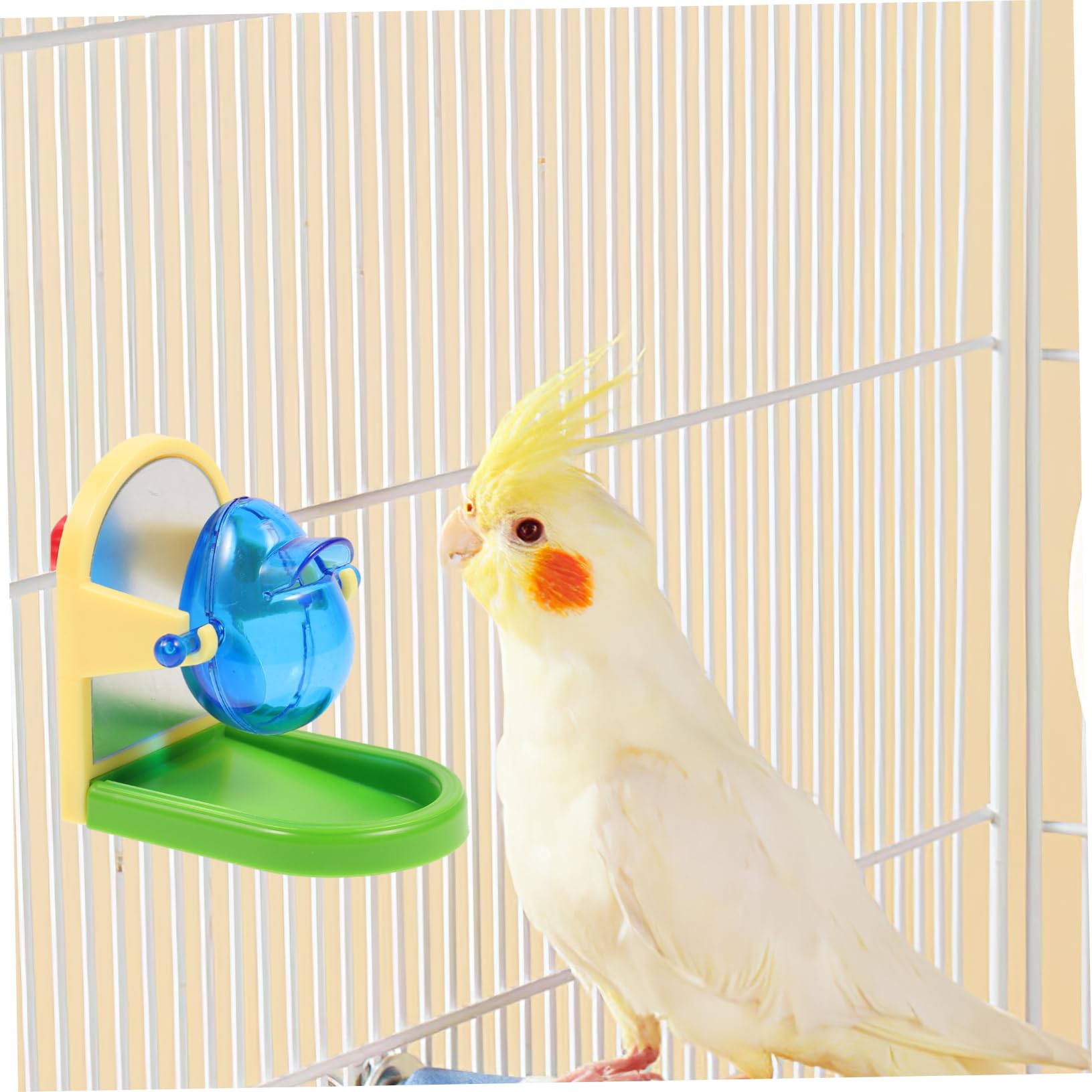 GALPADA Juguete de Entrenamiento para Pájaros y Loros, Fácil de Transportar y Almacenar, Fabricado en Metal y Plástico, Diseño Simple para Ejercicio y Desarrollo de Color Aleatorio