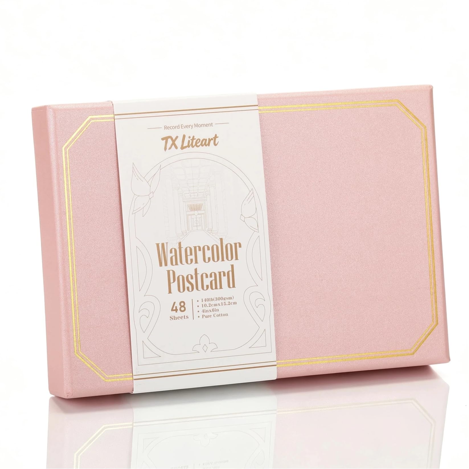 Cotton Watercolor Postcards Blank 4" X 6" Cold Press, 300GSM, Gift Box | One Side Blank,…