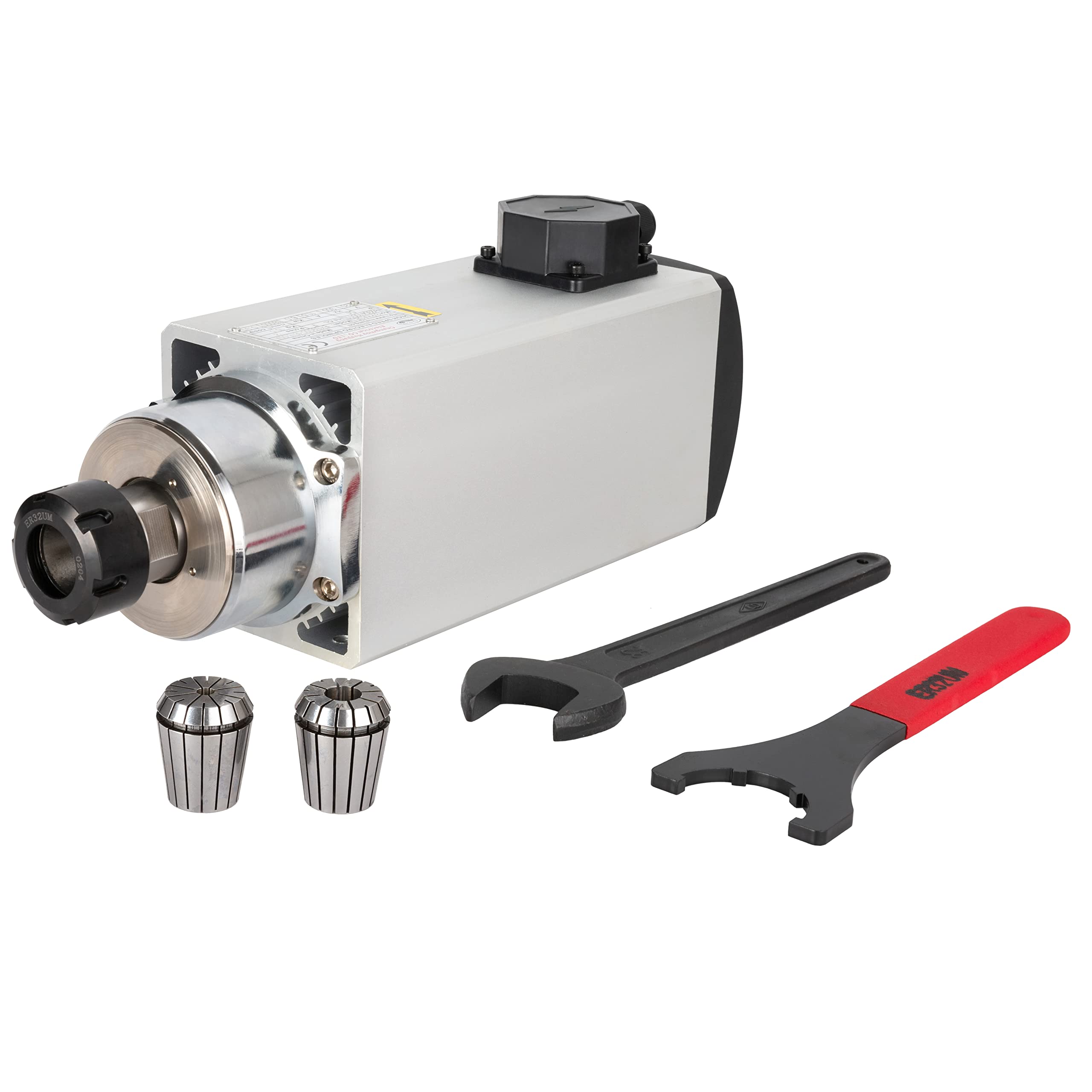 CNC Spindle CNC Motor 220V 6KW 6000W Square Air Cooled Spindle Motor Ceramic 4 Bearings ER32 18000RPM 300HZ for CNC Router Machine