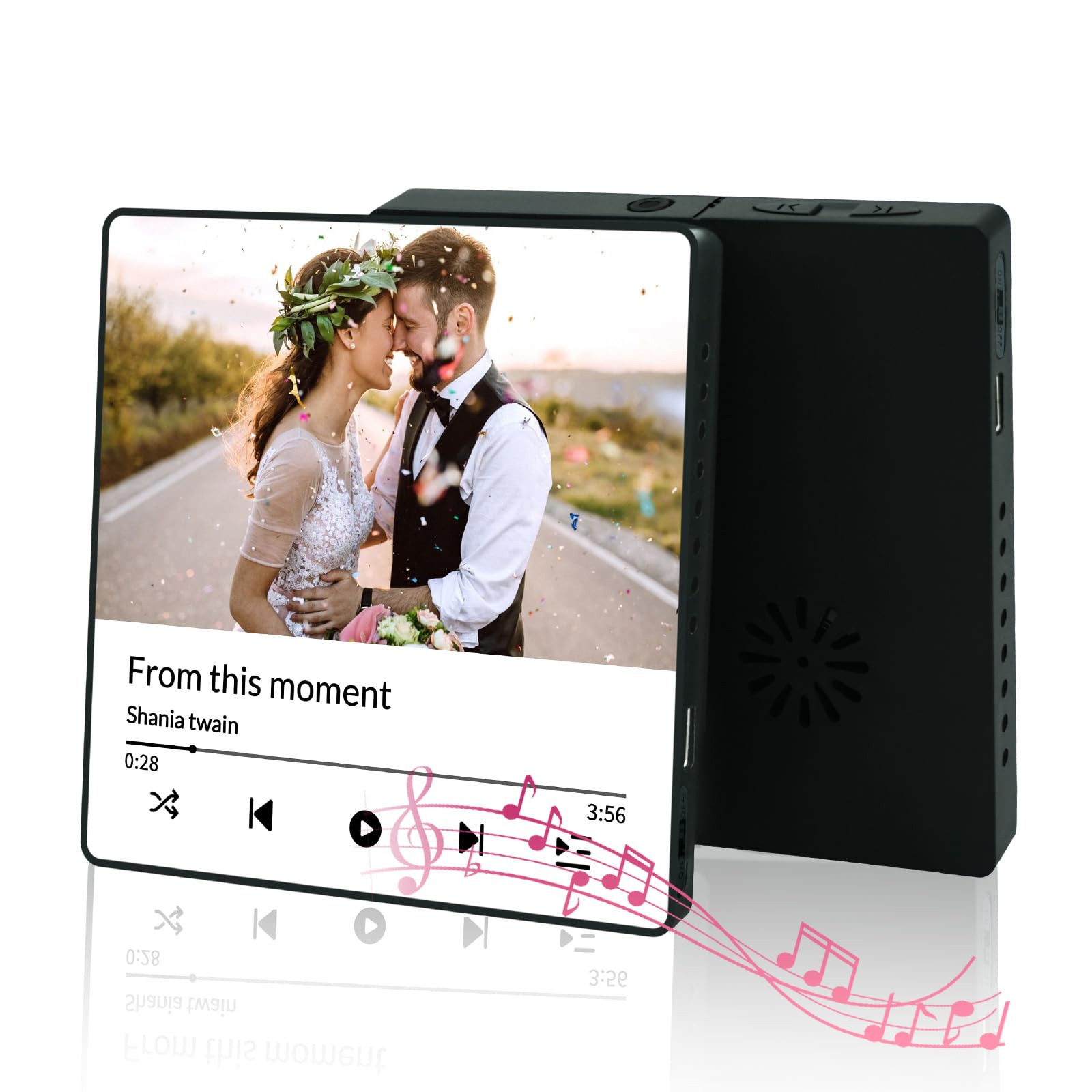 Overket Style 3 Personalised Music Fridge Magnet, Custom Recordable Music Fridge Magnet, Personalised Photo Gifts For Girlfriend Boyfriend, Musical Fridge Magnets For Anniversaries Birthday (Style 3)