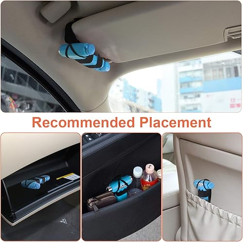 Miniatura 5 de THINKWORK Martillo de seguridad para el automóvil para regalos de adolescentes y hombres, herramienta de escape de emergencia tres en uno azul con