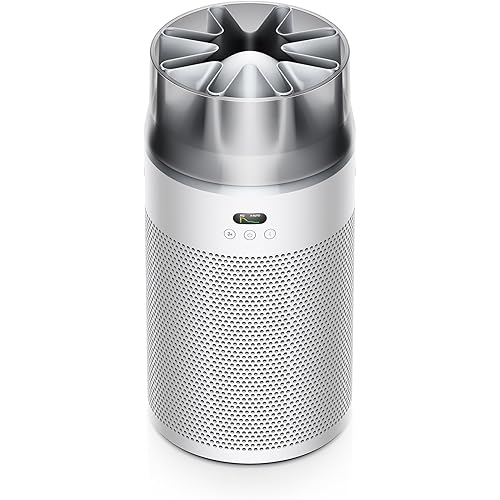 Dyson HushJet Purifier Compact, Quiet air purifier, App controlled, purifies up to 203 sq ft, Captures NO2 (White/Silver)