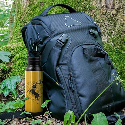 Miniatura 4 de Game of Thrones OFFICIAL Baratheon Sigil - Botella de agua aislada de 24 onzas, resistente a fugas, acero inoxidable aislado al vacío con tapa de