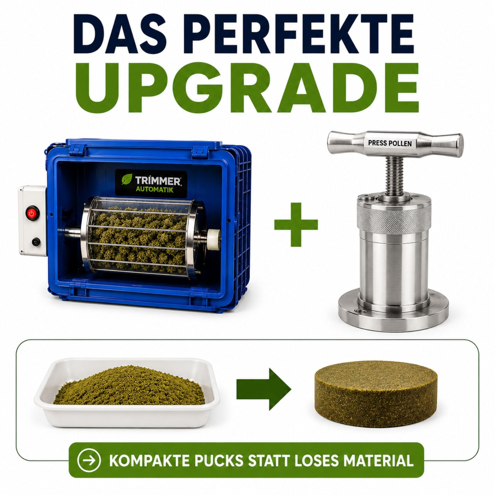 Weedness Máquina de polen 500 gramos XL Set – Polm Shaker restos de cosecha secado procesamiento trituradora trituradora extractor de polen