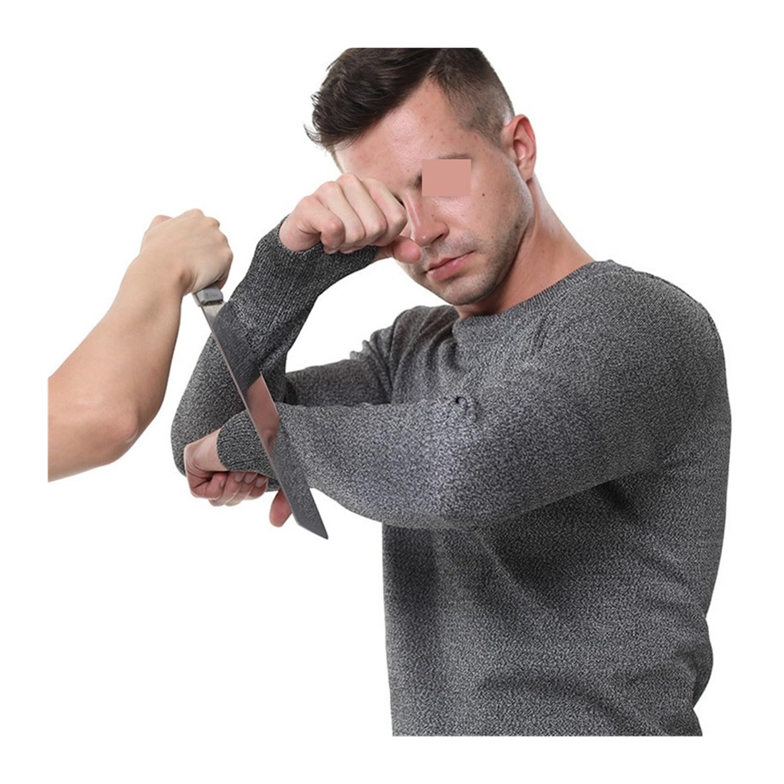 Rękawice robocze odporne na przecięcie, Samoobrona Anti-stab Anti Cut odzież t-shirty taktyczne męskie odporne na przekłucia ochroniarz koszula policja biznesmeni topy(S)