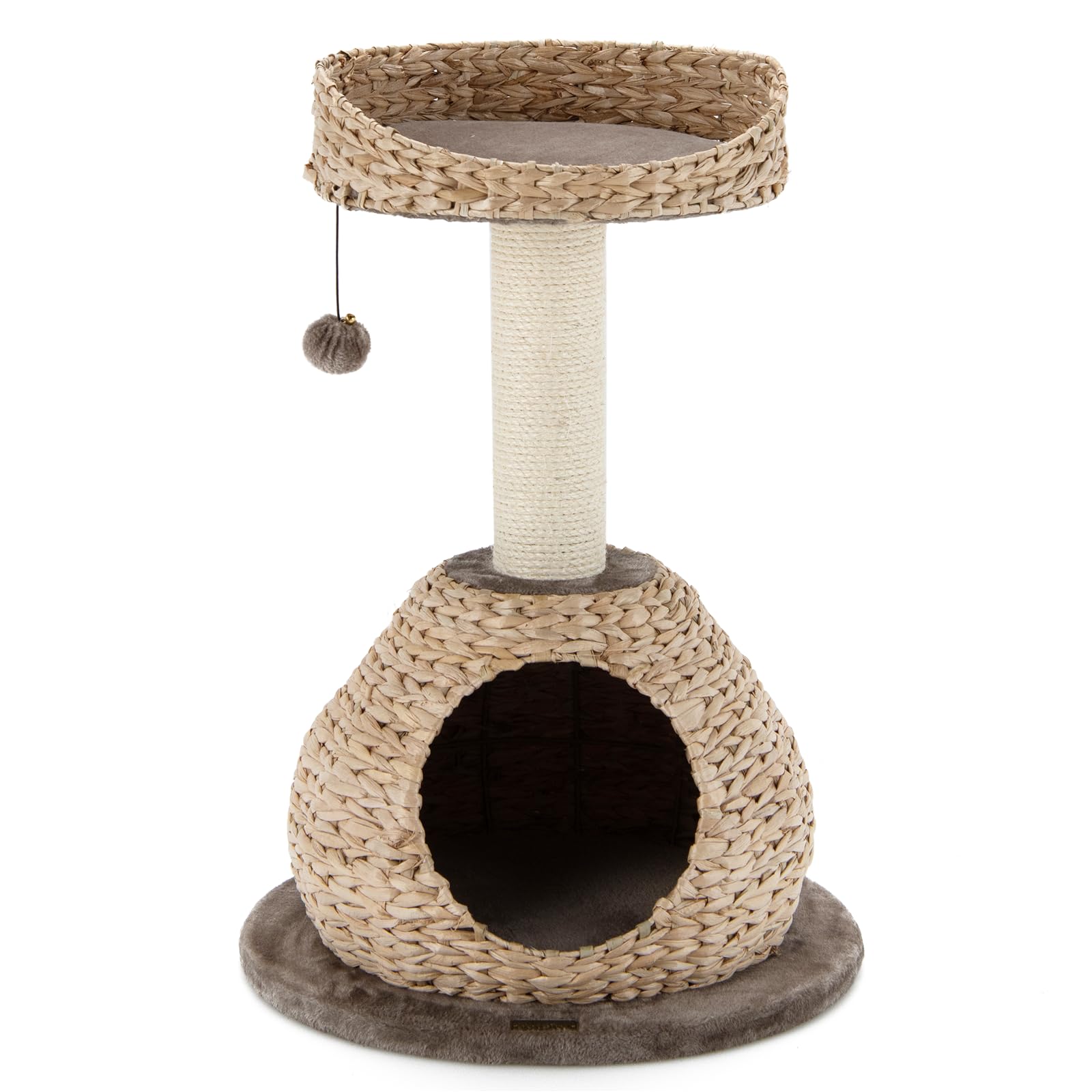 SOARS Árbol Rascador para Gatos, Poste Rascador de 71 cm de Altura con Camas, Bola Colgante, Tronco de