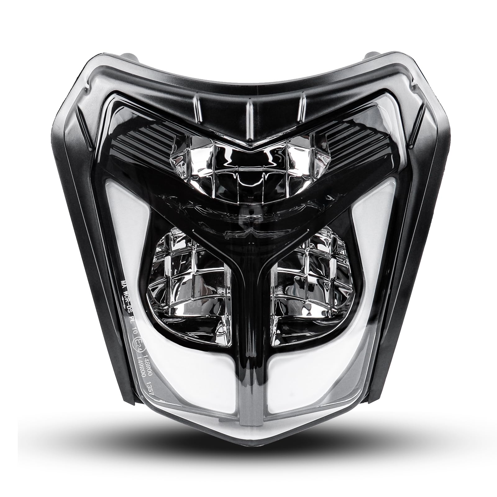 BICYACO DOT LED Dirt Bike Headlight, 40W 2700LM Universal Motorcycle Headlamp with DRL Hi/Lo Beam, IP67 Waterproof Front Light Compatible with EXC XCW SXF SX 125 250 300 350 450 500 Pit Bike Enduro