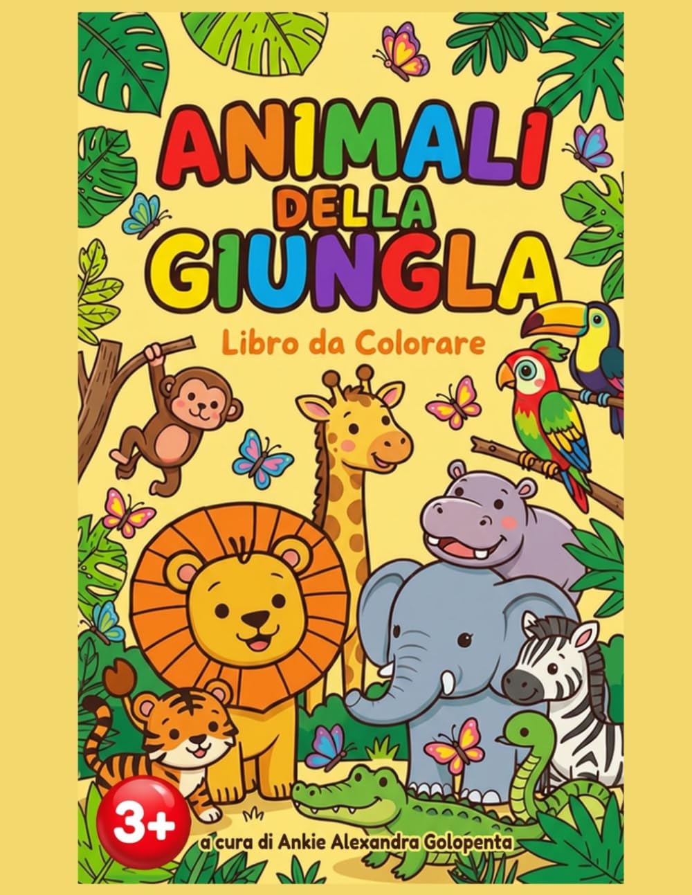 Animali della giungla: Libro da colorare