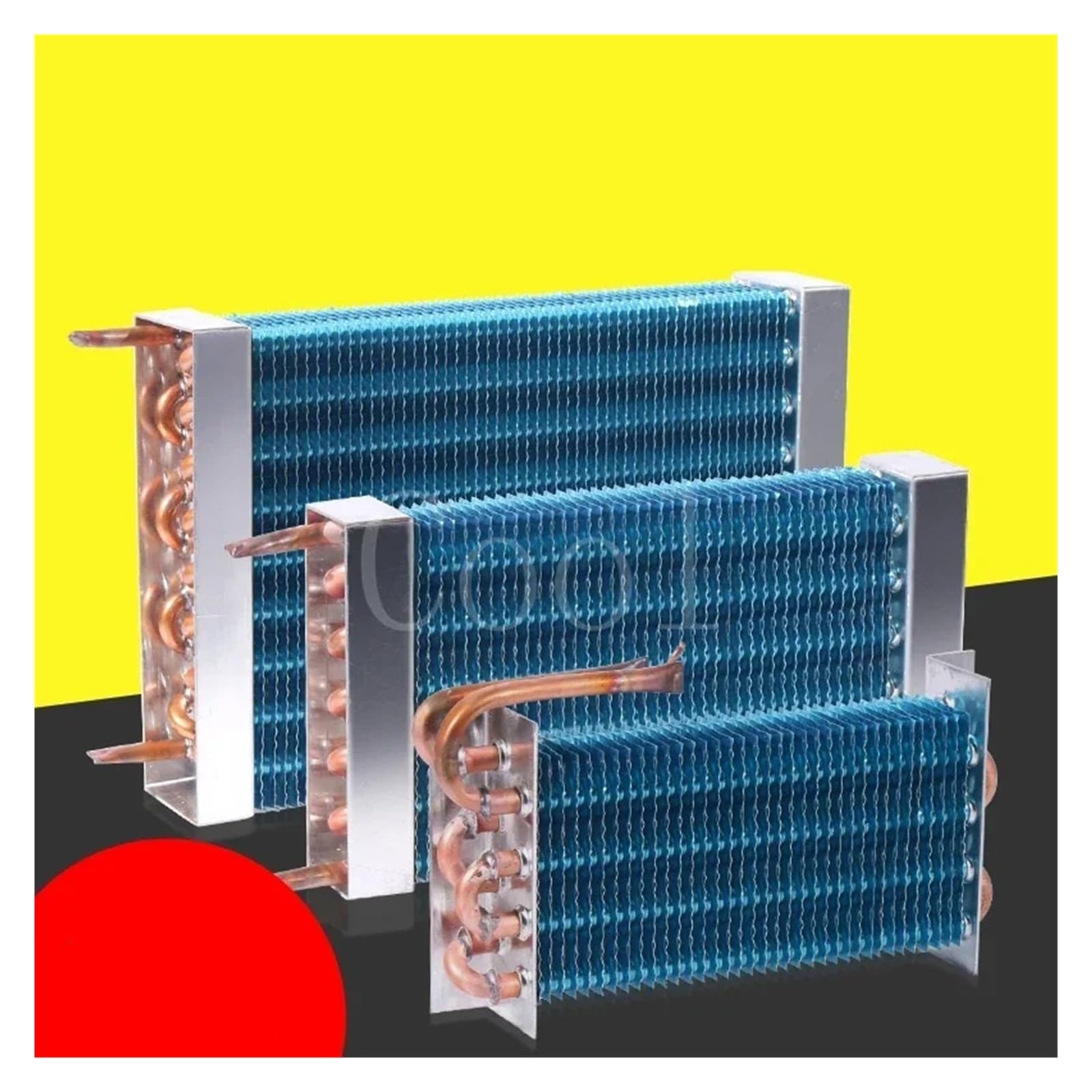 Evaporatore Congelatore Frigorifero Vetrina Refrigerata Tubo Di Rame Pinna Condensatore Raffreddato Ad Aria 2 * 4 * 260MM
