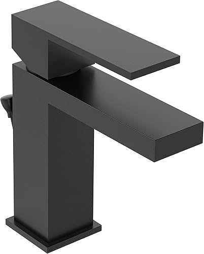 Symmons SLS-3612-MB-1.5 Duro Grifo de baño de un solo orificio con montaje de drenaje en negro mate (1.5 GPM)