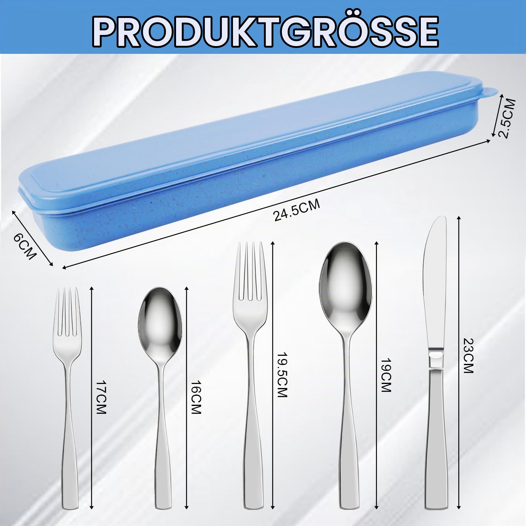 Besteck Set 12 Personen für Kinder Erwachsene,60 STK. Edelstahl Kinderbesteck Spülmaschinenfest,Hochglanzpoliert Essbesteck,Löffel Gabel Messer Set für Zuhause Grillen Party Alltag Gäste