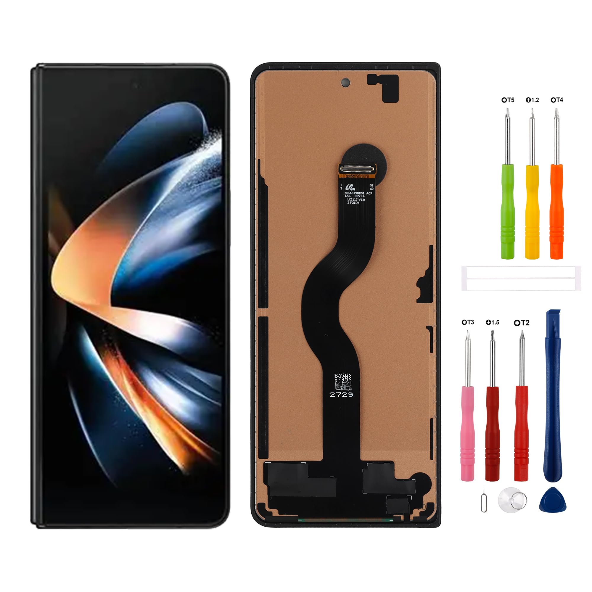 Photo 1 of TFT LCD Digital Display Replacement Compatible with Samsung Galaxy Z Fold 4 5G SM-F936B SM-F936U SM-F936W LCD Display Touch Screen Digitizer Assembly with Repair Tools-6.2inch No Fingerprint